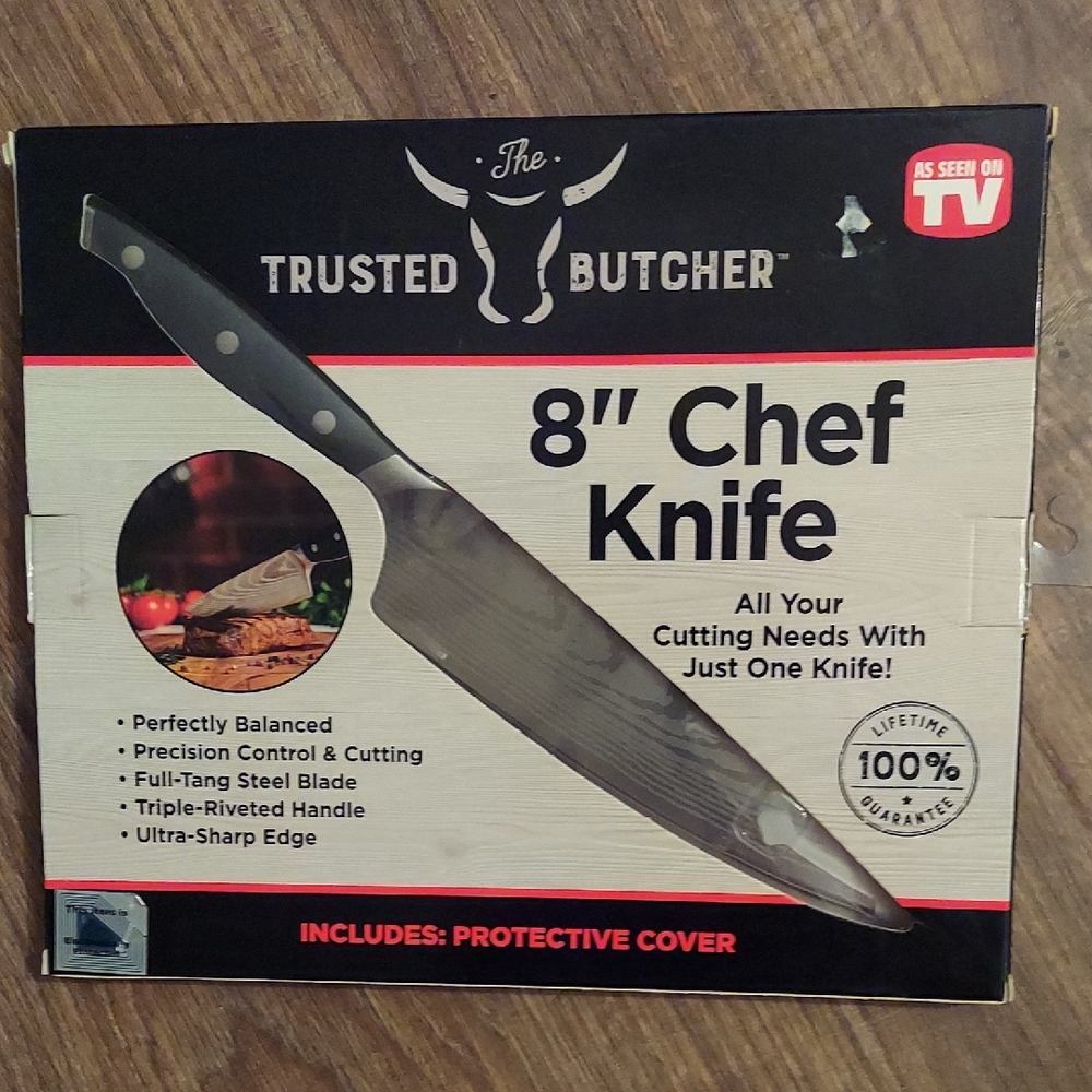 8-Inch Chef Knife - Black Handle